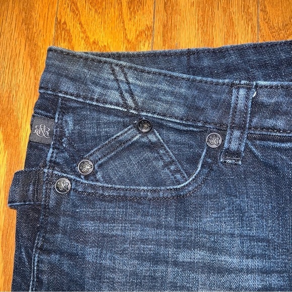 Rock & Republic Groupie Dark Wash Denim Mini Skirt Size 12 - Picture 4 of 9